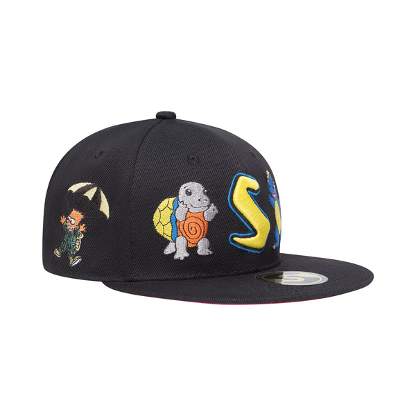 STILLZ™/SLUMPYKEV “POKYFRIENDS” FITTED HAT [BLACK]